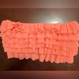 NWT Zara Bandeau Ruffled Organza Crop Top, size Small